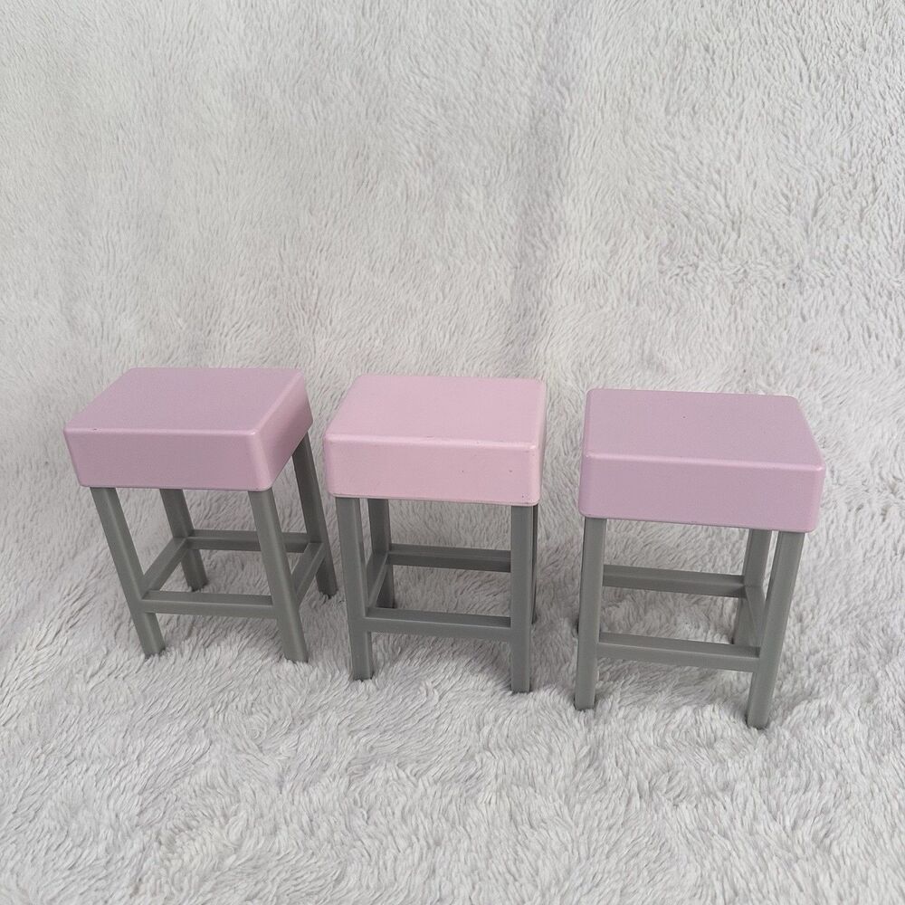 Our Generation Replacement Pink Stools Sweet Stop Ice Cream Truck 3 Chairs
